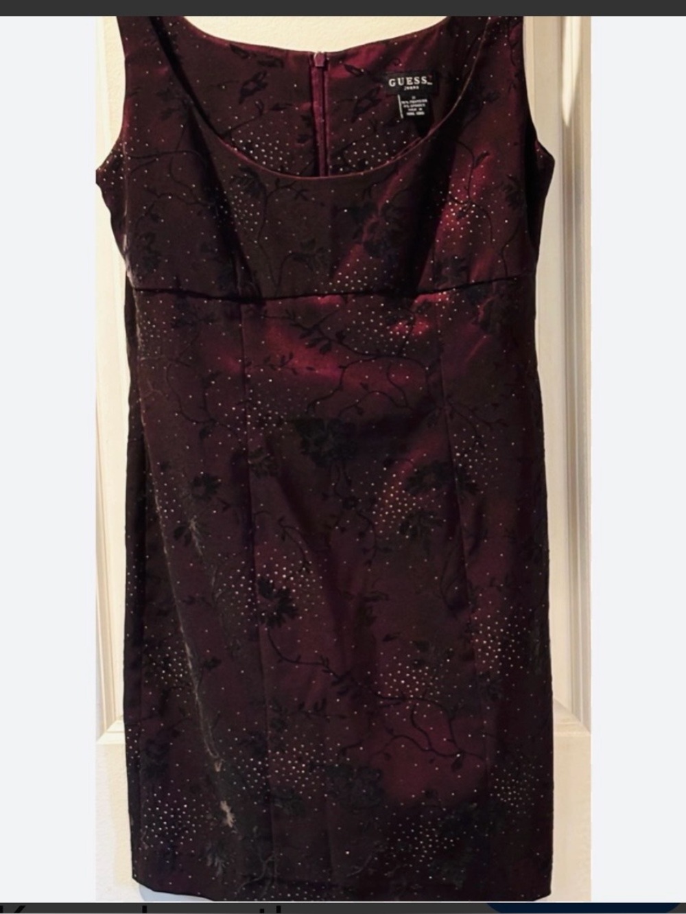 Beautiful Dress by Guess Dark Purple with Glitter size 11 New